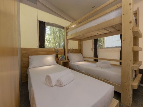 Tente en toile et en bois 5 personnes - Hu glamp Smart