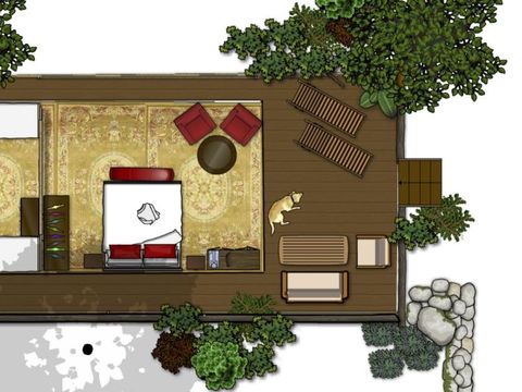 Tente en toile et en bois 4 personnes - GRAND LODGE