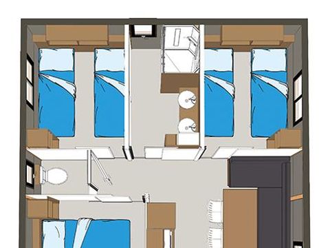 CHALET 6 personnes - Boscodon Premium 3 ch avec sanitaires