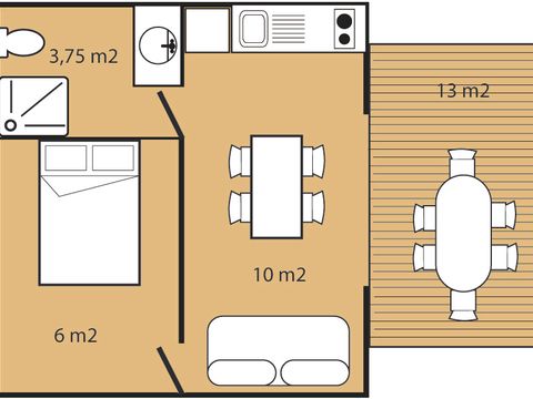 Lodge 4 personnes - Confort Premium avec sanitaires