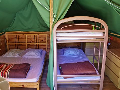 Tente en toile et en bois 4 personnes - Nature sans sanitaire