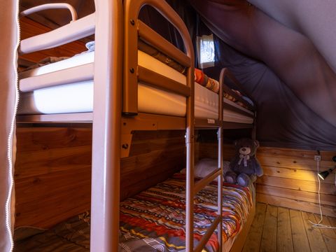 Tente en toile et en bois 5 personnes - Nature - Sans sanitaire