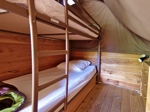 Tente en toile et en bois 5 personnes - Nature - Sans sanitaire