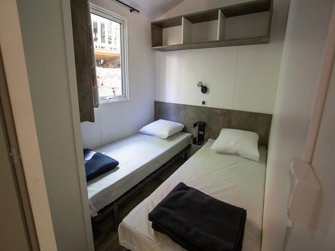 MOBILHOME 6 personnes - Cottage Premium Chanterelle Trio 3 ch. Forêt - TV  - Lave vaisselle - Wifi