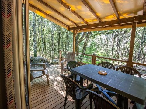 MOBILHOME 6 personnes - Cottage Premium Chanterelle Trio 3 ch. Forêt - TV  - Lave vaisselle - Wifi