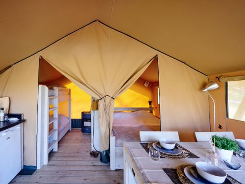 TENTE TOILE ET BOIS 4 personnes - Tente Safari Familiale "Thérèse"
