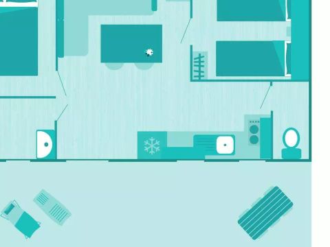 MOBILHOME 4 personnes - Cottage 3 Pièces 4 Personnes Climatisé + TV ***