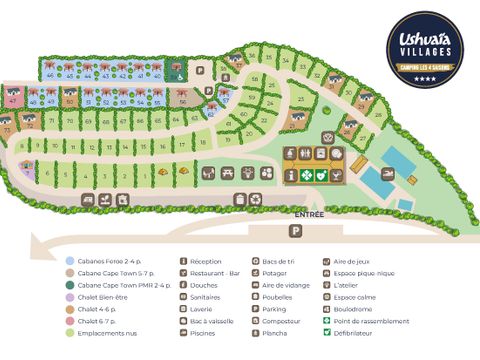 CHALET 5 personnes - Chalet 35m2 (2 chambres) 5 pers.  Climatisation