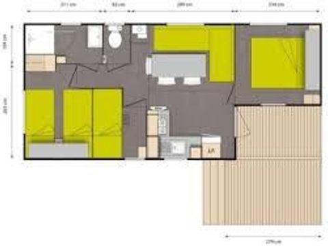 MOBILHOME 6 personnes - O'hara 834 CLIM