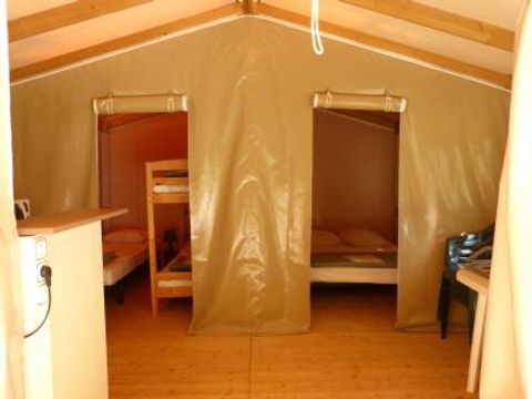 TENTE TOILE ET BOIS 5 personnes - LODGE STANDARD (SANS SANITAIRES)