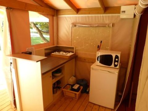 Tente en toile et en bois 5 personnes - LODGE STANDARD (SANS SANITAIRES)