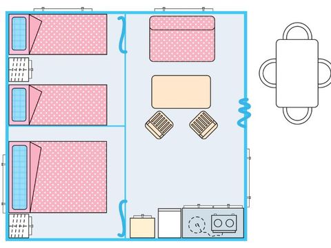 TENTE 5 personnes - LODGE STANDARD (SANS SANITAIRES)