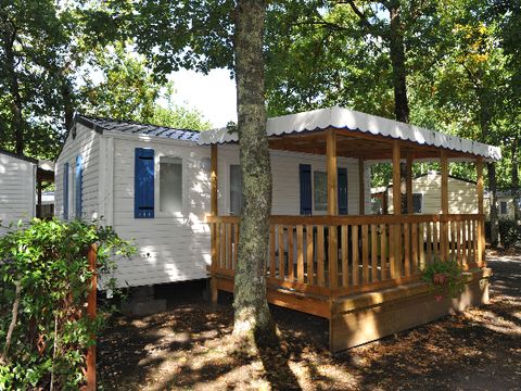 MOBILHOME 4 personnes - Mobil-home STANDARD - 23m² - 2 chambres - terrasse couverte + TV | 4 personnes