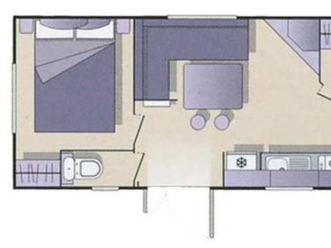MOBILHOME 4 personnes - 4 - 33m² avec  terrasse couverte / 2 chambres