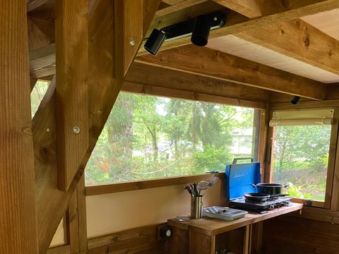 Tente en toile et en bois 2 personnes - Bivouac