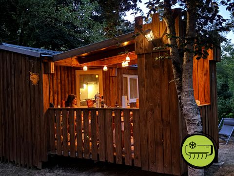 MOBILHOME 4 personnes - Mobil-home bois BABY avec CLIM - 26m² avec terrasse couverte / 2 chambres