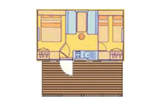 MOBILHOME 4 personnes - SANS SANITAIRE