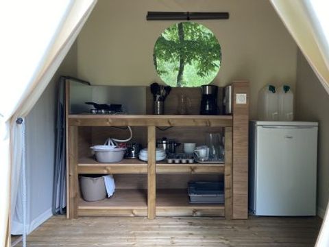 TENTE TOILE ET BOIS 4 personnes - NOMADE LODGE sans sanitaires