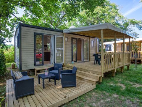 MOBILHOME 4 personnes - Grand Large - 2 chambres - 30 m2 (+Très grande terrasse semi couverte de 22.5 m2)