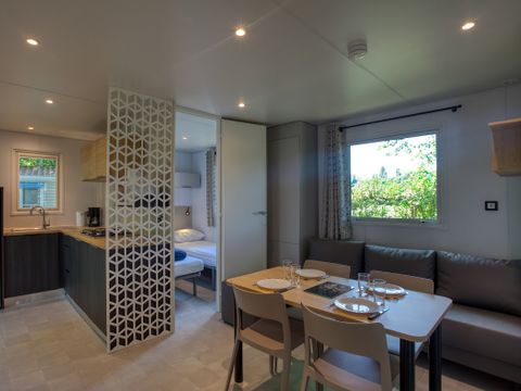 MOBILHOME 4 personnes - Grand Large - 2 chambres - 30 m2 (+Très grande terrasse semi couverte de 22.5 m2)