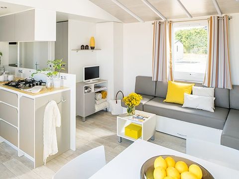 MOBILHOME 6 personnes - Ultimate | 3 Ch. | 6 Pers. | Terrasse simple | 2 SDB | Clim. | TV
