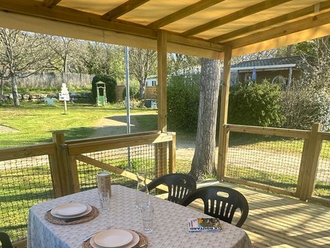 MOBILHOME 2 personnes - Mobil-Home Confort Cahita 17,8m² (1chambre) + terrasse couverte 13,5m²