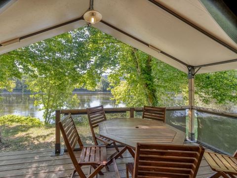 Tente en toile et en bois 5 personnes - Lodge CONFORT 2ch 5 - sans sanitaires