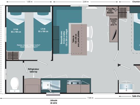 Mobilhome 4 personnes - Confort 1