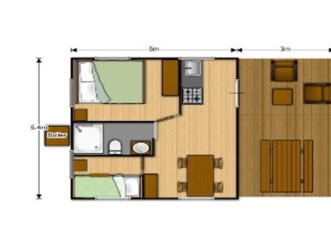 HÉBERGEMENT INSOLITE 4 personnes - TENTE SAFARI 4p