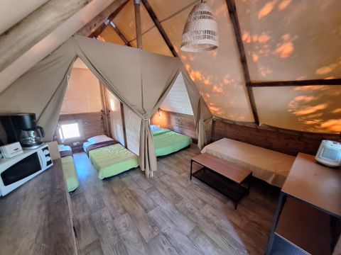TENTE TOILE ET BOIS 4 personnes - Tente AMAZONE sans sanitaire 4 pers