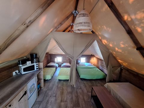 TENTE TOILE ET BOIS 4 personnes - Tente AMAZONE sans sanitaire 4 pers
