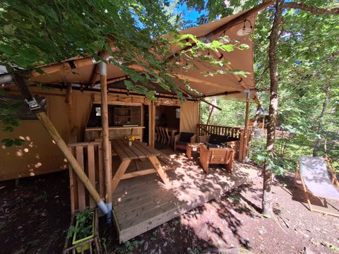 TENTE TOILE ET BOIS 6 personnes - Lodge SAFARI 6 pers