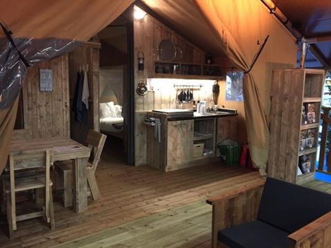 TENTE TOILE ET BOIS 4 personnes - Lodge WOODY 4 pers