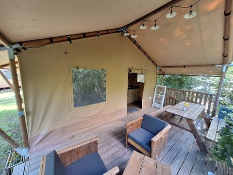 TENTE TOILE ET BOIS 4 personnes - Lodge WOODY 4 pers