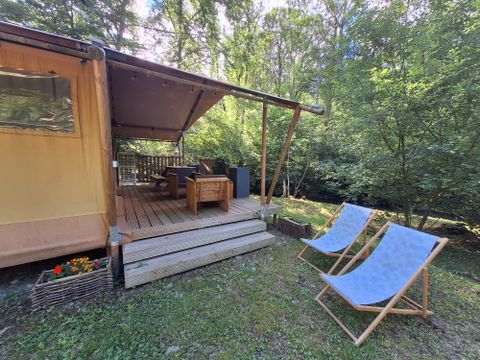 TENTE TOILE ET BOIS 4 personnes - Lodge WOODY 4 pers