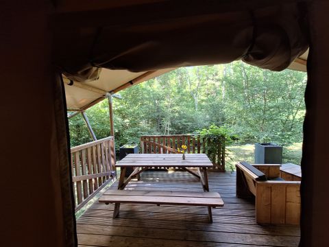 TENTE TOILE ET BOIS 4 personnes - Lodge Woody PMR ( accessible Handicapé) 4 pers