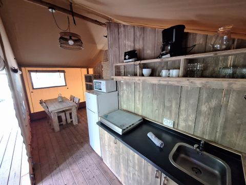 TENTE TOILE ET BOIS 4 personnes - Lodge Woody PMR ( accessible Handicapé) 4 pers