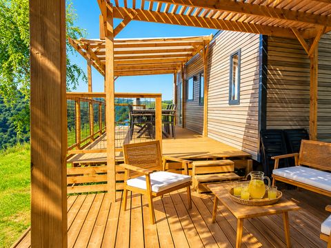 Mobilhome 8 personnes - Mobil-Home BREZONS Premium 41m2 - Climatisé (4ch 8 pers) 2 SDB - Vue Lac 4/8 pers