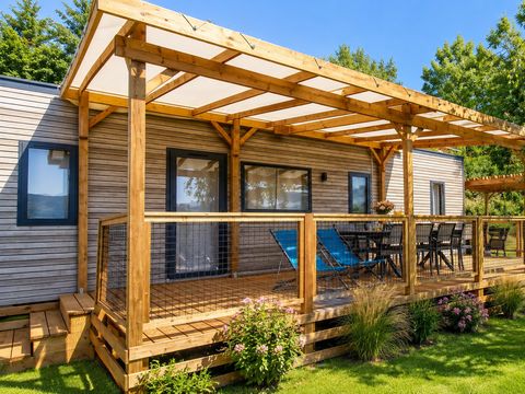 Mobilhome 8 personnes - Mobil-Home BREZONS Premium 41m2 - Climatisé (4ch 8 pers) 2 SDB - Vue Lac 4/8 pers