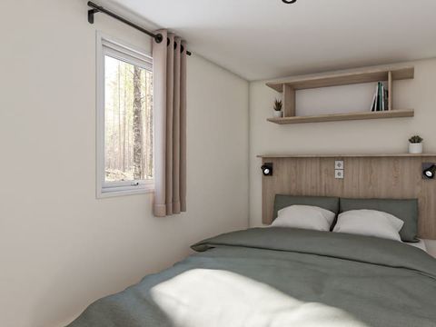 Mobilhome 8 personnes - Mobil-Home BREZONS Premium 41m2 - Climatisé (4ch 8 pers) 2 SDB - Vue Lac 4/8 pers