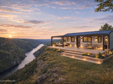 MOBILHOME 8 personnes - Mobil-Home BREZONS Premium  41m2 (4ch 8 pers) et 2 SDB Vue Lac