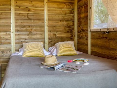 Tente en toile et en bois 4 personnes - Lodge Confort 2 chambres