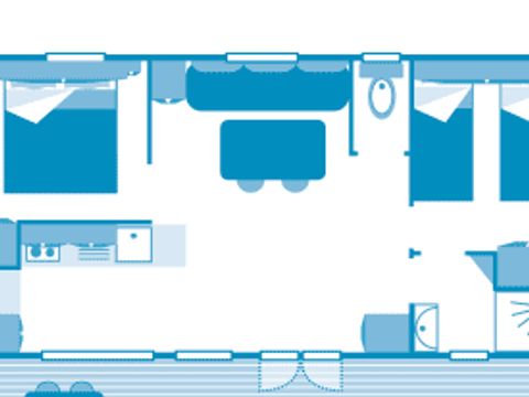 MOBILHOME 5 personnes - Cottage Riviera  4/5p 2ch ***