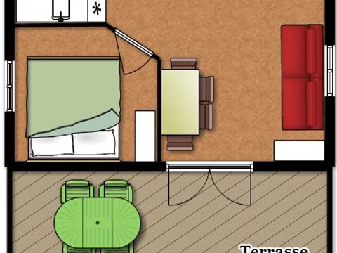 CHALET 6 personnes - CHALET SANS TV 4/6 PERS GL + TW