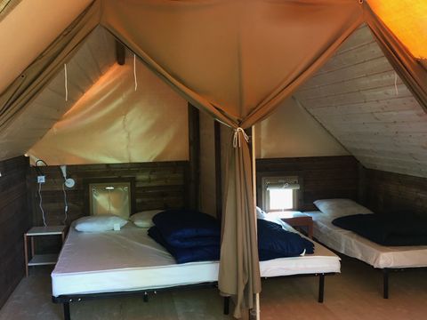 Tente en toile et en bois 4 personnes - Tente Amazone 2/4 personnes