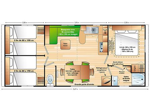 MOBILHOME 6 personnes - Familial Classic 6