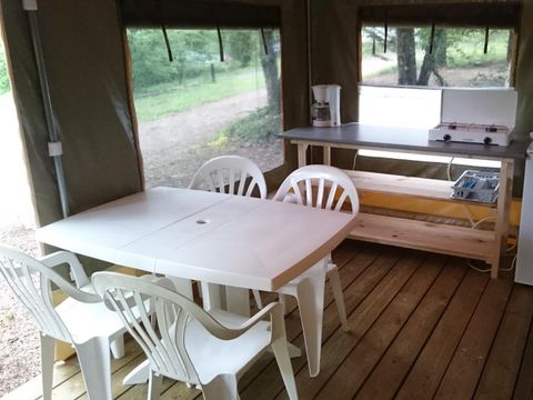 TENTE TOILE ET BOIS 4 personnes - Tente Lodge Caraïbes 4