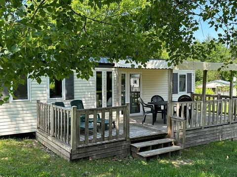 MOBILHOME 4 personnes - Mobil-Home COTTAGE : 1 Suite + 1 Chambre - Cheminée - TV - Grand Réfrigérateur - 4 pers
