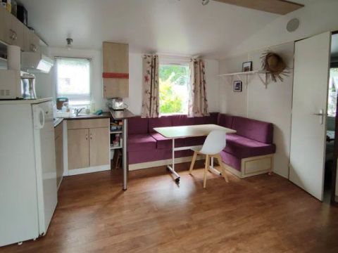 MOBILHOME 6 personnes - Mobil Home Aqua 2 ch 4/6 pers Terrasse Semi-Couverte TV