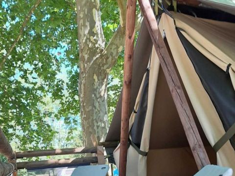 TENTE TOILE ET BOIS 2 personnes - MOOREA 2 PERSONNES AVEC SANITAIRE